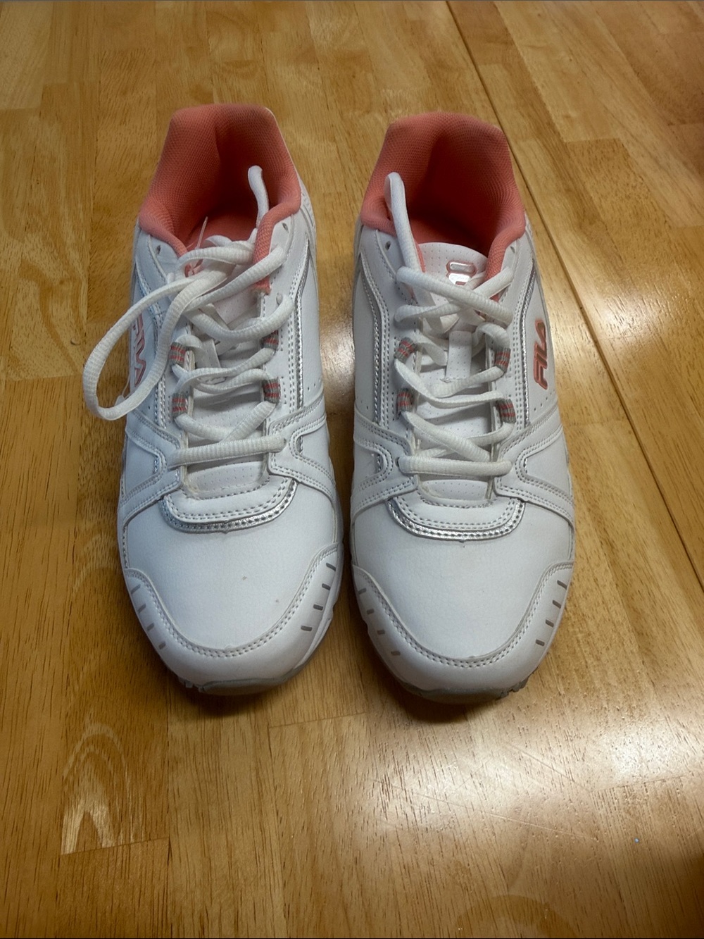 Fila White Sneakers with Pink Interior Lining